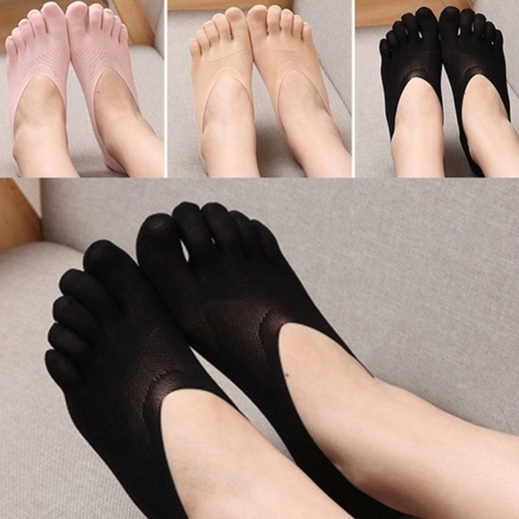 Kathrono Accessories Fun No Show Nylon Toe Footies Available In